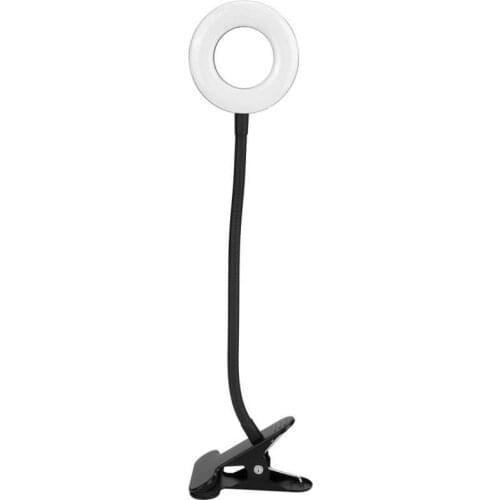 Clip Fill Light USB Single-Headed Clip Fill Light 3 Color Light 10 Levels Dimmable LED Photography Ring Lamp