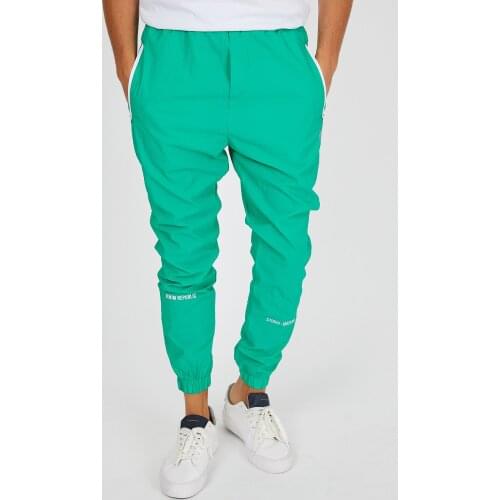 Green Mens Printed Nylon Jogger Trousers Men Sweatpants Casual Fashion Fitness Workout Slim Trousers Man Jogger Pencil Pants