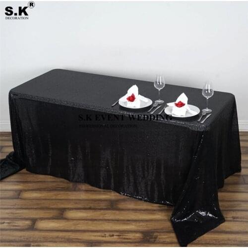 1pcs Design Sequin Rectangle Tablecloth Banquet Table Cloth For Wedding Event Home Decoration