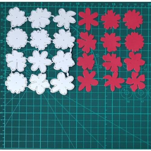 12 Pcs Flowers Metal Cutting Dies For Stamps Scrapbooking Stencils DIY Paper Album Cards Decoration Embossing 2020 New