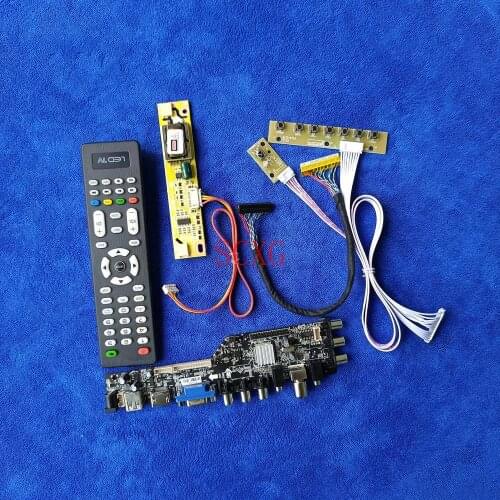 1366*768 KIT Digital Signal DVB 30Pin LVDS USB VGA AV HDMI-compatible For HSD156MGW1/SVA156WX1/TMS156WX1 2CCFL Screen drive card