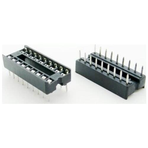 26PCS/Lot 18 Pin DIP Square Hole IC Sockets Adapter 18Pin Pitch 2.54mm Connector