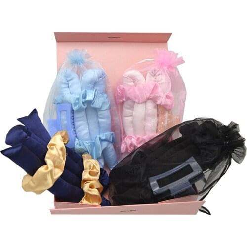 Heatless Mulberry Silk Curling Rod 4 in 1 Set Soft Hair Curler No Heat DIY Curling Ribbon