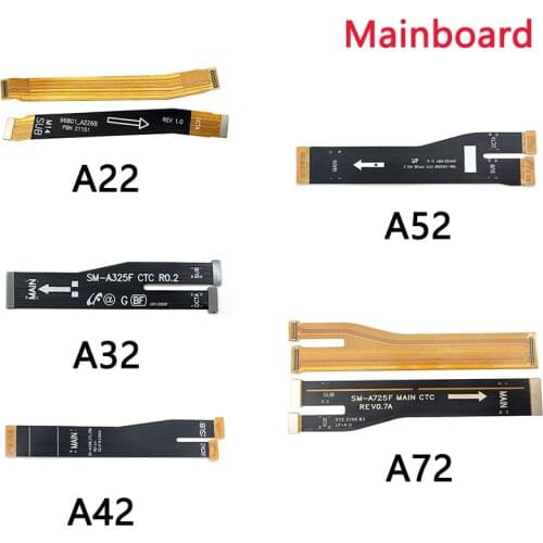 5PCS Mainboard For Samsung A22 A32 A42 A52 A72 Main Board Motherboard Connector Flex Cable Replacement Parts For Samsung A22