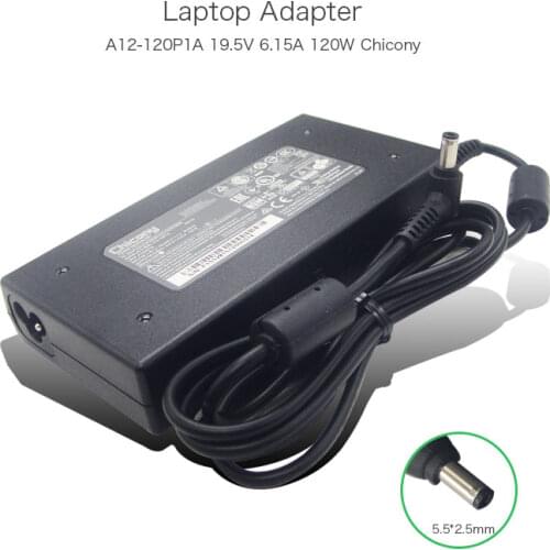 New Genuine Chicony A120A007L A12-120P1A A120A010L AC Adapter 19.5V 6.15A 120W Laptop Power Supply for MSI GE60 GE70 Gaming PC