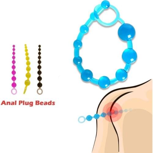 Anal Beads Orgasm Vagina Plug Play Pull Ring Ball Anal Stimulator Butt Beads Anal Plug Silicon Prostata Massager Anal Toy G-Spot
