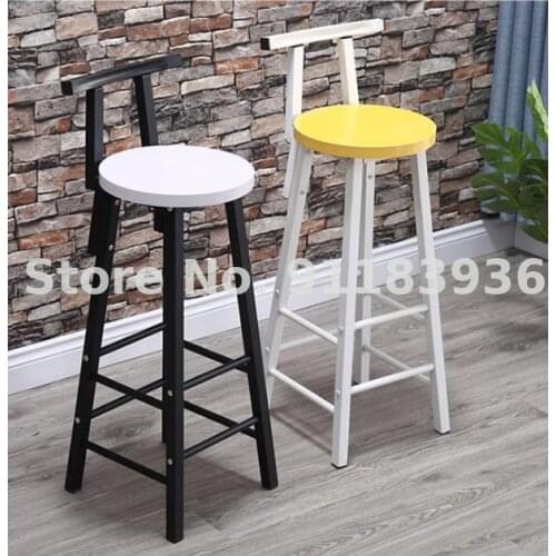 Bar Chair High Stool Iron Art Family Back Bar Stool Table Chair Modern Simple High Chair Bar Chair High Chair