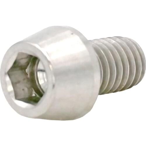 LOT 4 M6 x 10mm Original Color TC4 GR5 Titanium Alloy Allen Hex Screw Taper Cone Head Bolts For Bicycle