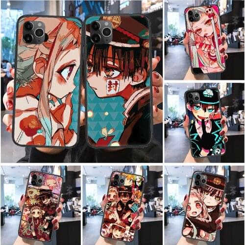 Toilet-Bound Hanako-kun Anime Phone Case Cover Hull For iphone 5 5s se 2 6 6s 7 8 12 mini plus X XS XR 11 PRO MAX Frosted black