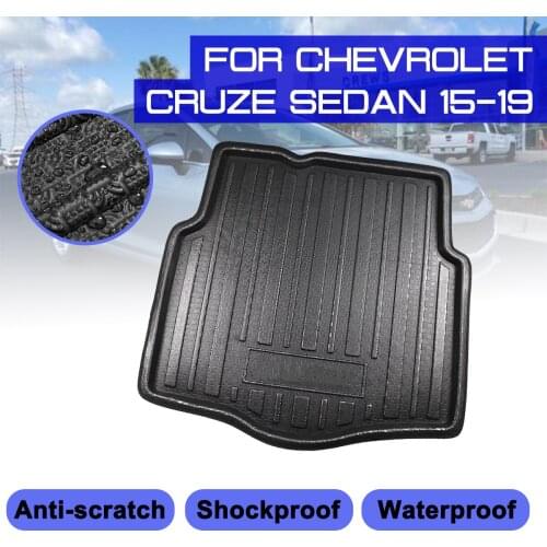 For Chevrolet CRUZE Sedan 2015-2019 Car Rear Trunk Boot Mat Waterproof Floor Mats Carpet Anti Mud Tray Cargo Liner