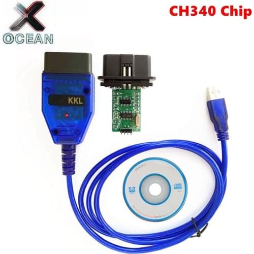 For VAG KKL Scanner Tool for VAG-KKL 409 with CH340Chip Auto Diagnostic Tool for vag 409 kkl OBD2 USB Interface Diagnostic Cable
