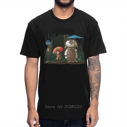 Healthy Cotton Classic Round Collar Avatar Last Airbender Aang Appa Momo Tee Shirt Young Design For Men Camiseta