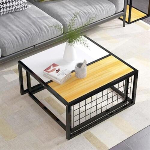 Creative 2 in 1 coffee table living room coffee tea table center side table sofa table save space Telescopic design small table