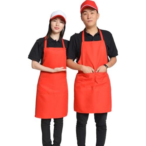 Kitchen aprons Korean prints men and women work clothes printed pattern