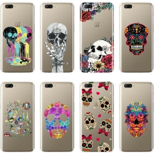 Soft Silicone Phone Case For One Plus 6 6T 5 5T 3 3T Skull Skeleton Flower Girl Men Back Cover For OnePlus 3 3T 5 5T 6 6T Case