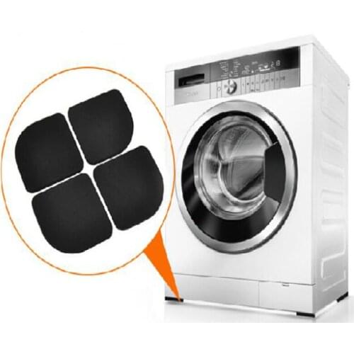 New 1set/lot Black Color Multifunctional Washing Machine Shock Pads Non-slip Mats Refrigerator Shock Mute Pad 4pcs