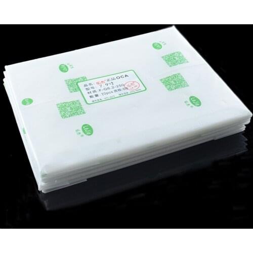 50PCS 250um 4.7 5.5 5.7 6 6.3 6.4 6.8 7 7.9 9.7 inch Touch Glass OCA Glue Optical Clear Adhesive Film for Mitsubishi + Easy Tear