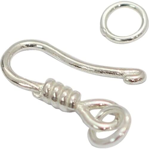 Beadsnice Wholesale 5pcs 925 Sterling Silver Clasp Hook Clasps Necklace Bracelet Connecting Buckle Jewelry DIY Accessories