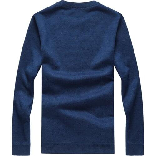 Autumn Winter Casual Men New Fashion Sweater Classic Style With Velvet Keep Warm Thick O-Neck Men New Business Brank