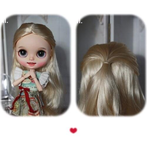 Blythes doll wig suitable for 1/6 size fashion new jock imitation mohair wig fairy goddess temperament in light gold wig