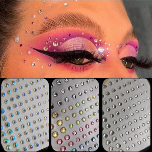 Makeup Eyeliner Eyeshadow Face Diamonds Mixed Size Festival Body Decoration Temporary Tattoos Jewels Stickers Nail Rhinestone