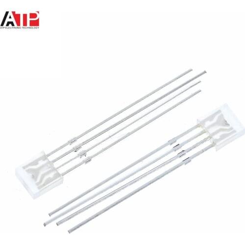 10pcs Rectangular LEDs 255 Diod RGB LED Diffused Cathode / Anode Square 2*5*5mm Red Green Blue Light Emitting Diodes DIY Diodo