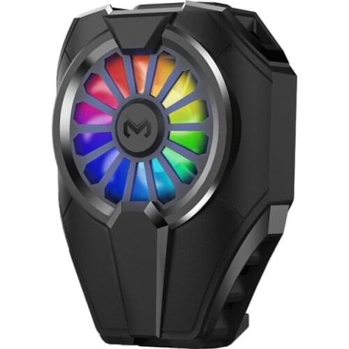 Gaming Phone Radiator Semiconductor Cooling Sheet with Cool RGB Lighting Fan Radiator Suitable for iPhone/Android Phones