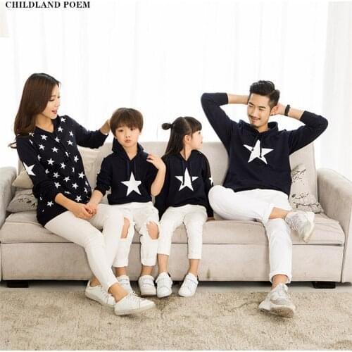 Family Matching Clothes Mother Daughter Clothes Boy Girl Hoodies Family Look Sweatshirts Father Son Outfits Mommy And Me Clothes