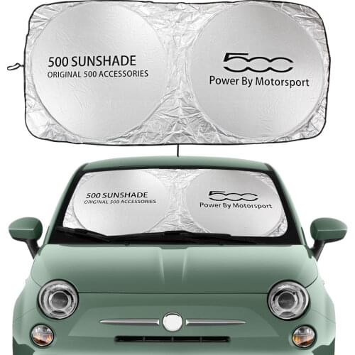 Car Windshield Sun Shade Cover For Fiat 500 Abarth Trim 1.4L Turbo X Sport Auto Accessories Blocks UV Rays Sun Visor Protector