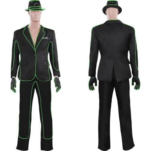 Anime Luminous Suits Coat Pant Hat Outfits Performance Cosplay Costume Halloween Carnival Party Suit