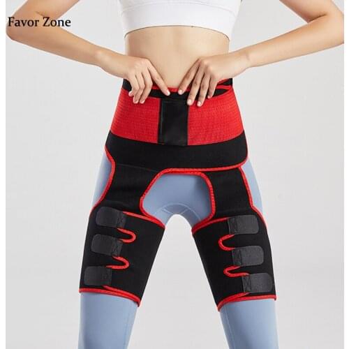 New Women High Waist Thigh Trimmer Slimming Leg Body Shapers Tummy Control Belt Waist Trainer Neoprene Shapewear Modeling strap
