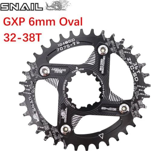 Snail Oval Chainring 6mm Offset GXP XX1 Eagle X01 GX X1 X0 X9 for sram DM 32T 34T 36 38 MTB Road Bike Direct Mount