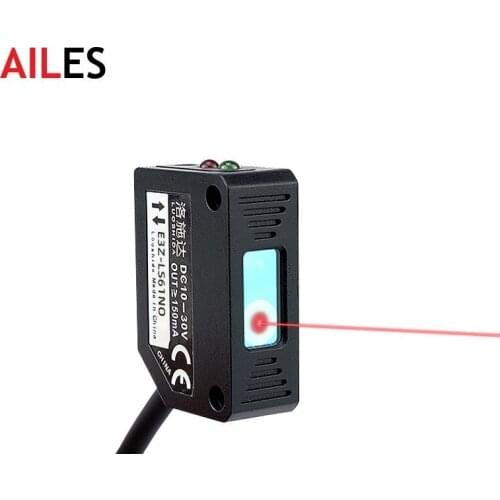 Visible Square Infrared Laser Diffuse Reflection Photoelectrical Opticelectric Sensor Switch NPN PNP NO NC 100mm 200mm 300mm