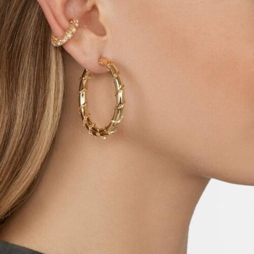 Punk vintage fashion C-shaped imitation pearl single ear bone clip color alloy earrings female temperament all-match wholesale