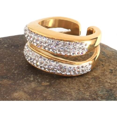 Stainless Steel Jewelry Gold Color Rings Wholesale For Women Fashion Gift Newest RBJHAXBH