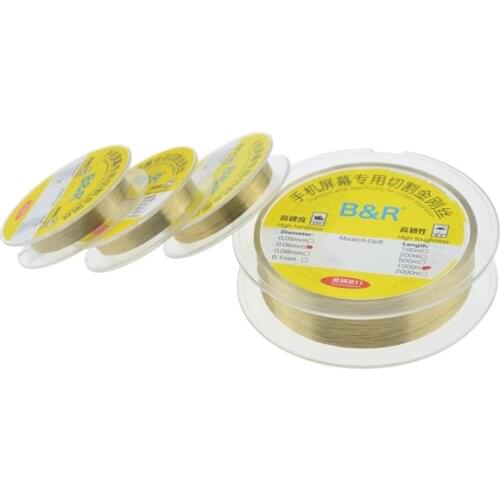 0.05/0.06/0.08/0.1mm 100M LCD Screen Separation High Hardness Special gol Wire Cutting Line for iPhone Mobile Phone Repair Tools