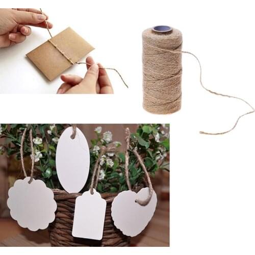 1roll 50/80/100m Jute Hemp Rope Burlap String Cord DIY Making Craft Party Wedding Gift Wrapping Cords DIY Scrapbooking Decor