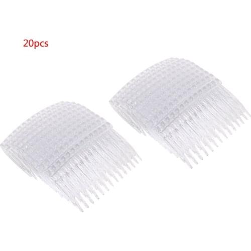 20Pcs/Lot Clear Plastic Hair Clips Side Combs Pin Barrettes Hair Comb Accessories