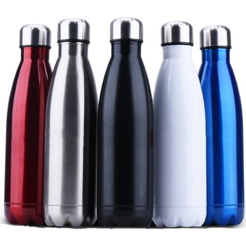 500/750/1000ml Sport Water Bottles Double-Wall Insulated Vacuum Flask Stainless Steel Water Bottle BPA Free Thermos for Sport