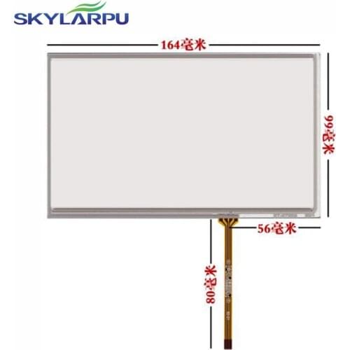 Skylarpu 7 inch 4 Wire Resistive Touch Screen Panel Digitizer for GPS AT070TN90 164*99mm Screen touch panel Glass Free shipping