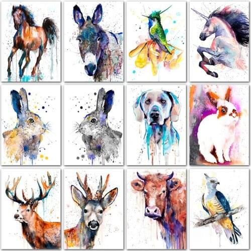 5D DIY Diamond painting animals dog rabbit cow art Full Round Diamond embroidery Cross stitch Full Square Diamond mosaic decor