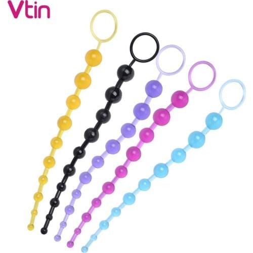 Anal Plug Beads Long Orgasm Vagina Ring Ball Prostate Massager Butt Toys For Women Couples Adult Stimulator Sex Accessories