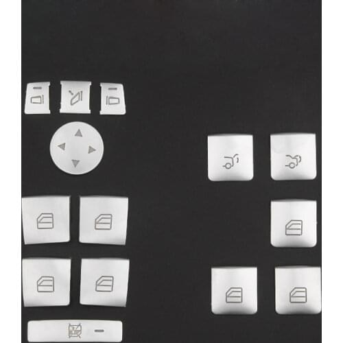 Car Window Glass Lift Button Trim Cover sticker for Mercedes Benz A/B/C(W204)/E(W212)/GLA /CLA/ GLK/ GLE-class