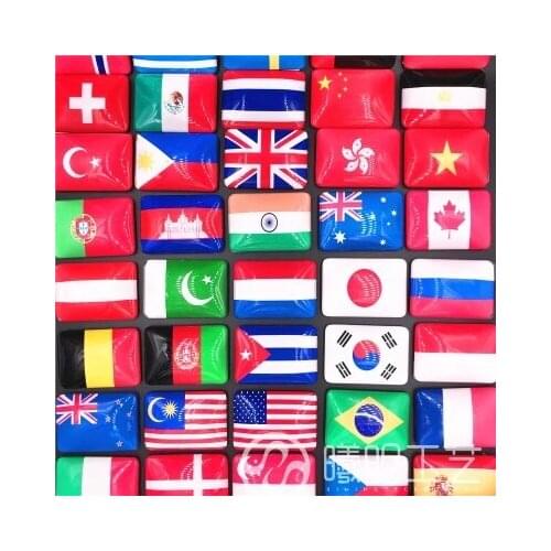 BABELEMI Crystal Fridge Magnet Souvenirs Flag of China Polland US UK France Spain Italy Czech Brazil Sweden magnesy na lodowke