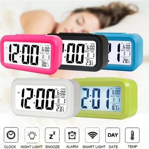 Led Digital Alarm Clock Electric Table Data Time Calendar Watch Backlight Snooze Clocks Home Office Kid Room Desktop Alarm Clock