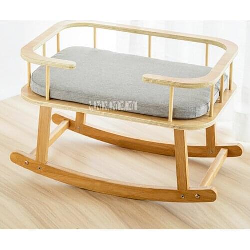 Wooden Cat Bed Durable Solid wood Pet Bed Double Layer Modern Wood Frame Cute Cat Bed Four Seasons Universal Cat Nest Villa
