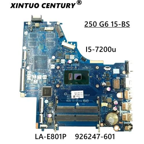 For HP 250 G6 15-BS Laptop Motherboard LA-E801P 926247-601 926247-001 with i5-7200u CPU DDR4 100% Test
