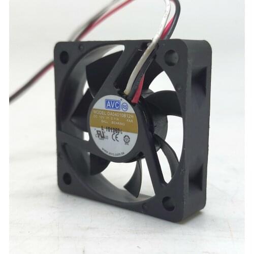 2pcs 4010 12V 3-Wire Double Ball Chassis Cooling Fan For AVC DA04010B12H 4CM Excess Tone 0.11A