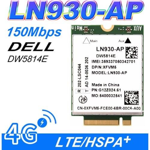 DW5814E Telit LN930-AP WWAN FDD-LTE NGFF 4G Module for WWAN Wireless Wifi 4G Card for Dell Laptops Latitude 14"7480 5480