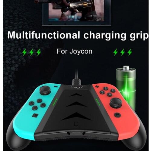 Game Controller Handle Charging Gamepad Grip With Card Slot LED Indicator Gaming Grip Joystick For NS Switch Joycon